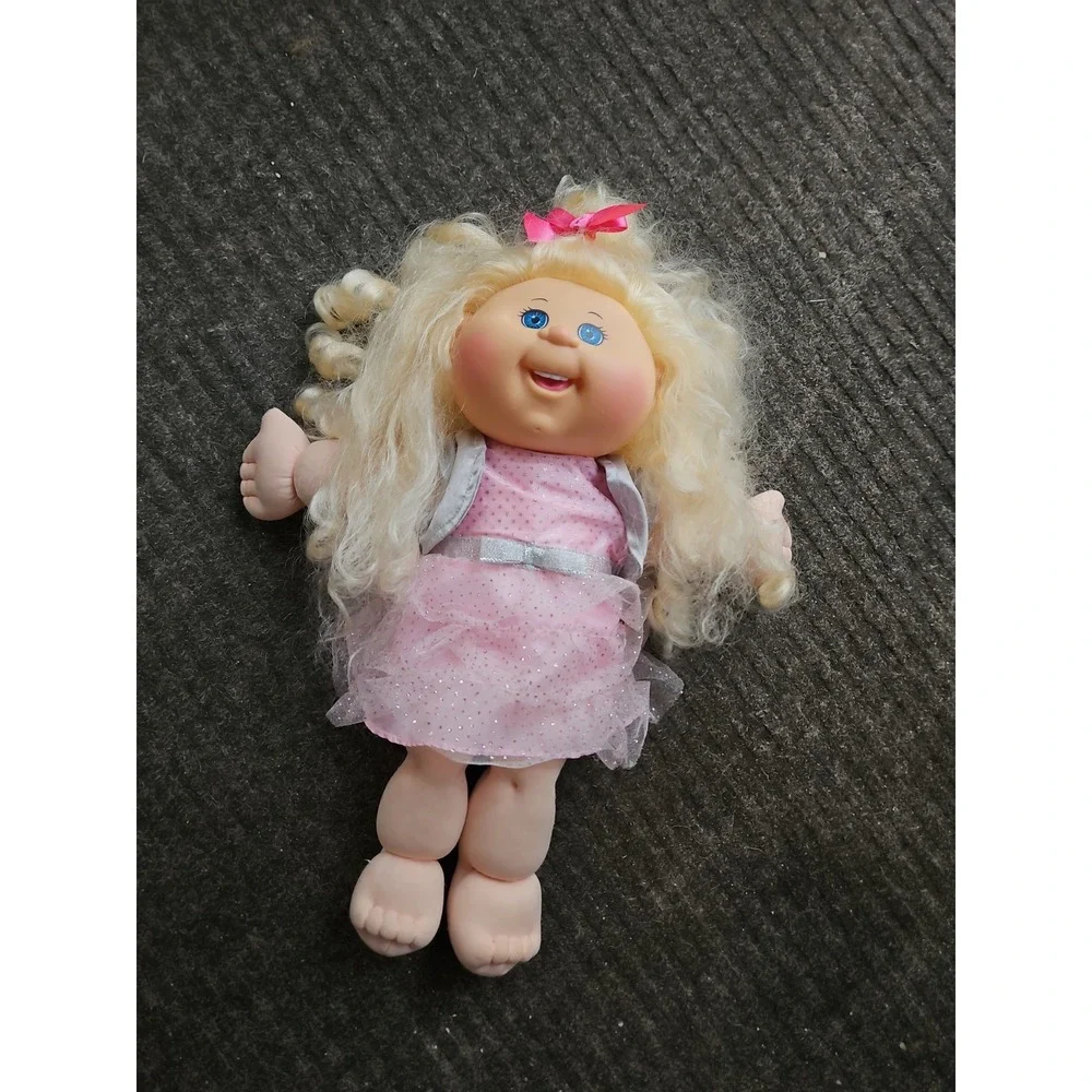 Cabbage Patch Kids Doll Long Blonde Curly Hair Blue Eyes OOA 2015 CPK